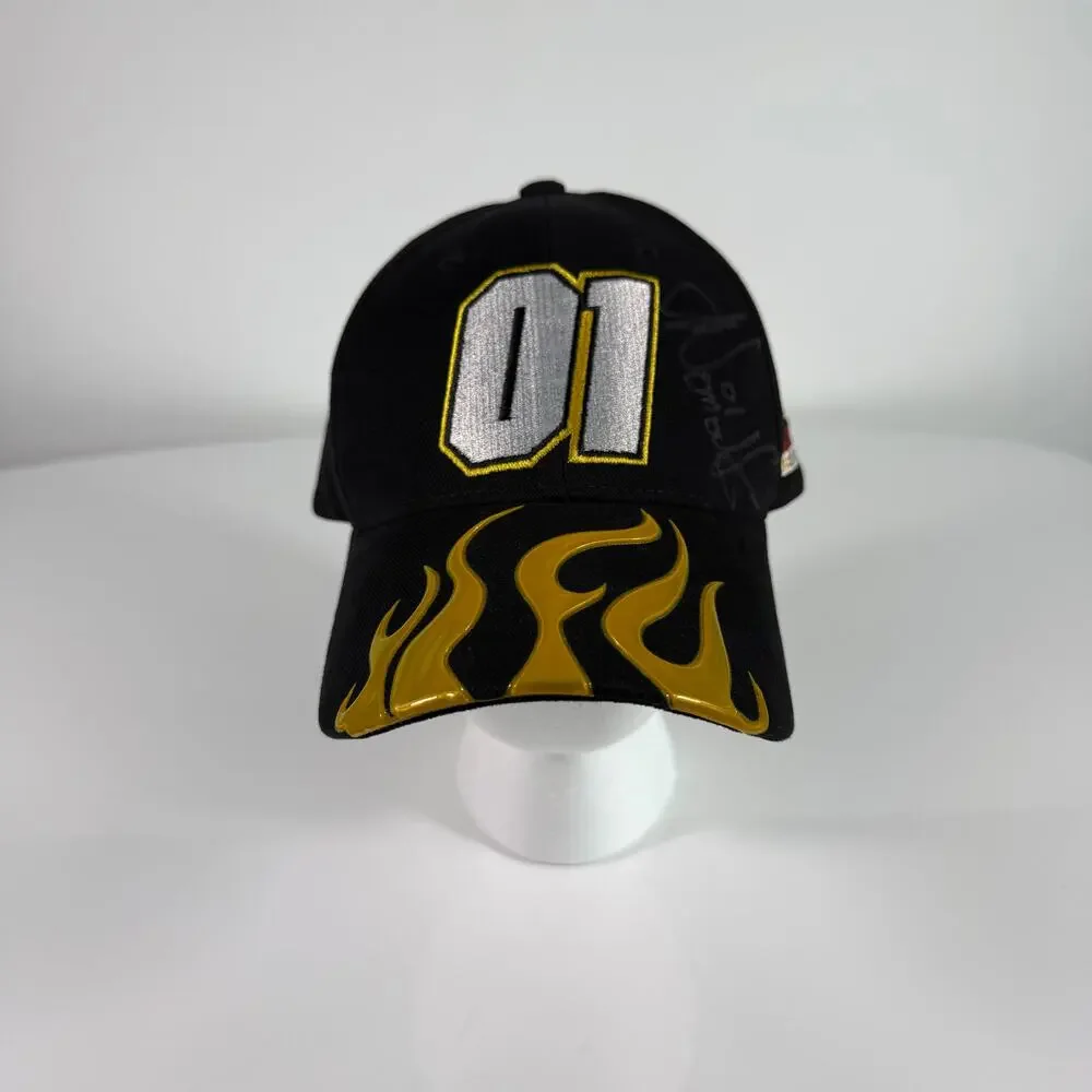 NASCAR 01 U.S. Army Racing Hat Black Flame Strapback‎ Cap